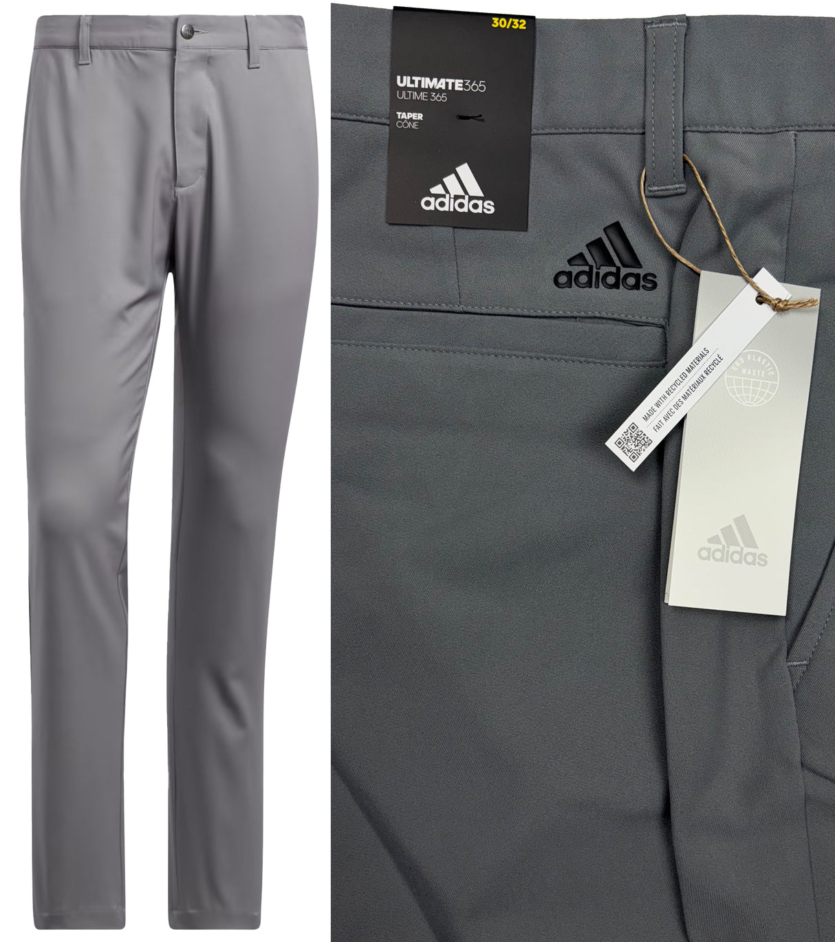 Adidas Golf Ultimate 365 Tapered Golf Trousers - Grey Three