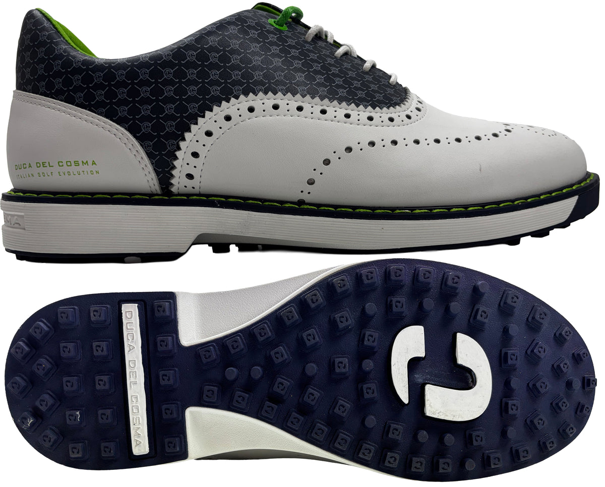 Duca Del Cosma Dandy Leggero Golf Shoes - SAMPLE - White / Navy