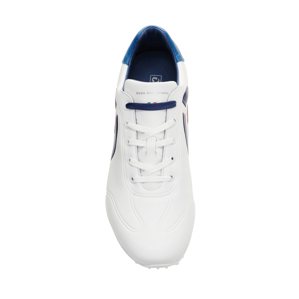 Duca Del Cosma Kingscup Premium Spikeless Golf Shoes - White - Handmade in šµš¹