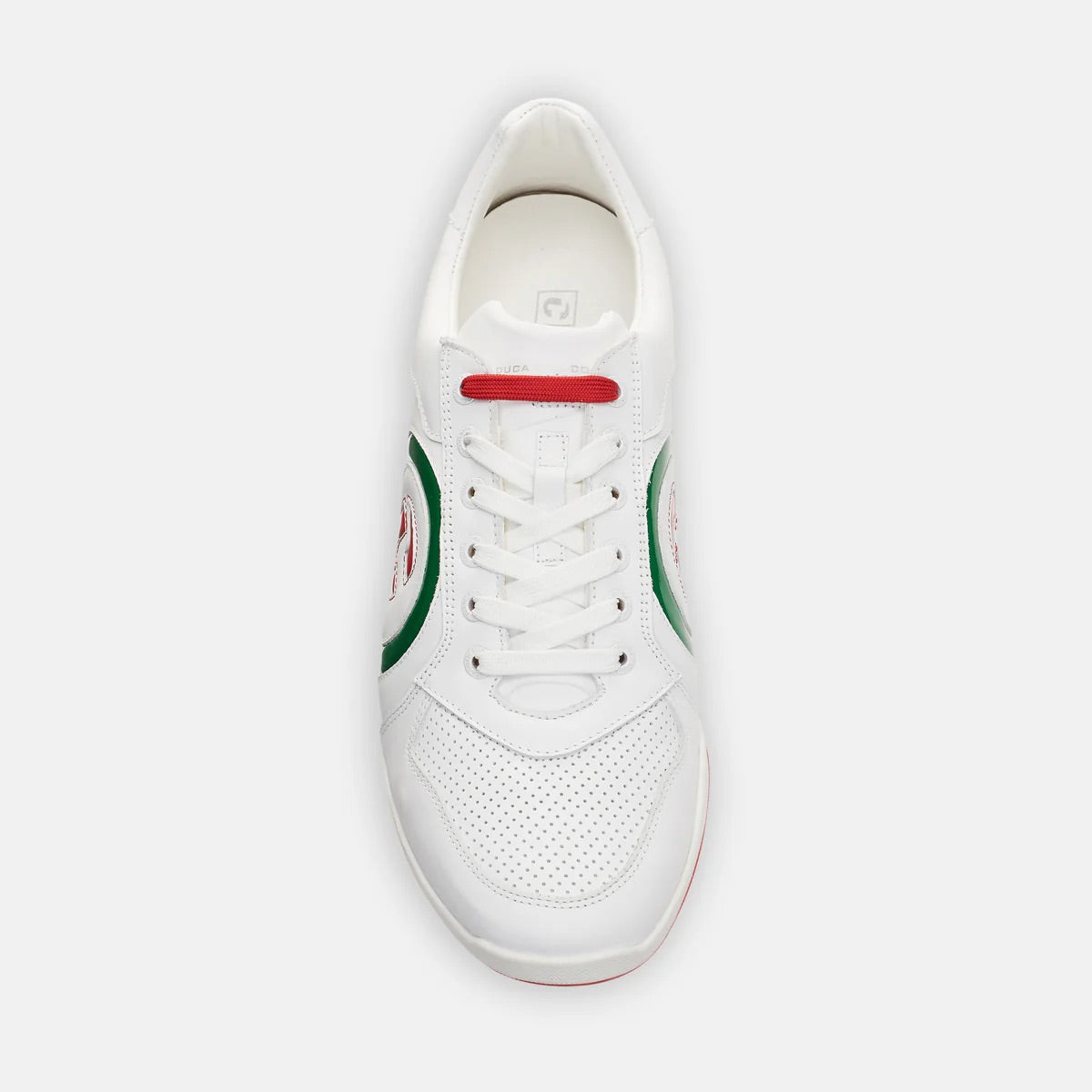 Duca Del Cosma Kuba 2.0 Premium Spikeless Golf Shoes - White / Green / Red - Handmade in 🇵🇹