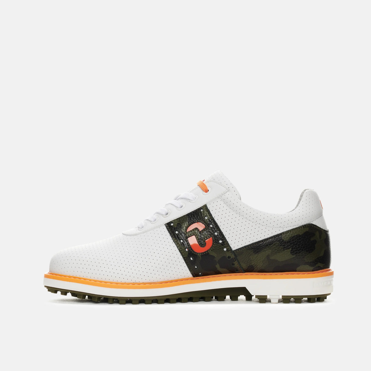 Duca Del Cosma Joost Luiten JL Premium Spikeless Golf Shoes - White / Camo - Handmade in 🇵🇹