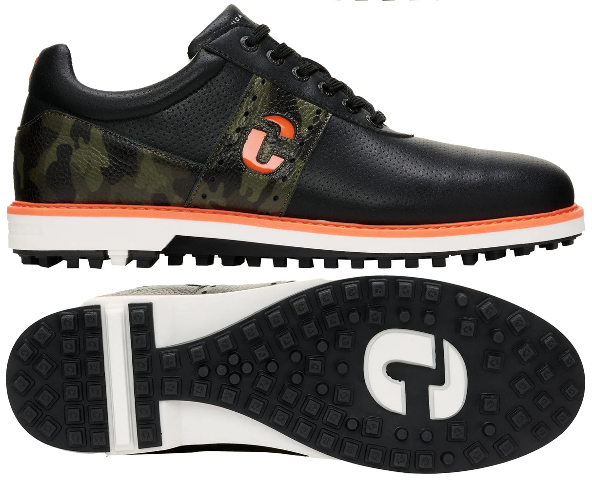 Duca Del Cosma Joost Luiten JL Premium Spikeless Golf Shoes - Black / Camo - Handmade in 🇵🇹