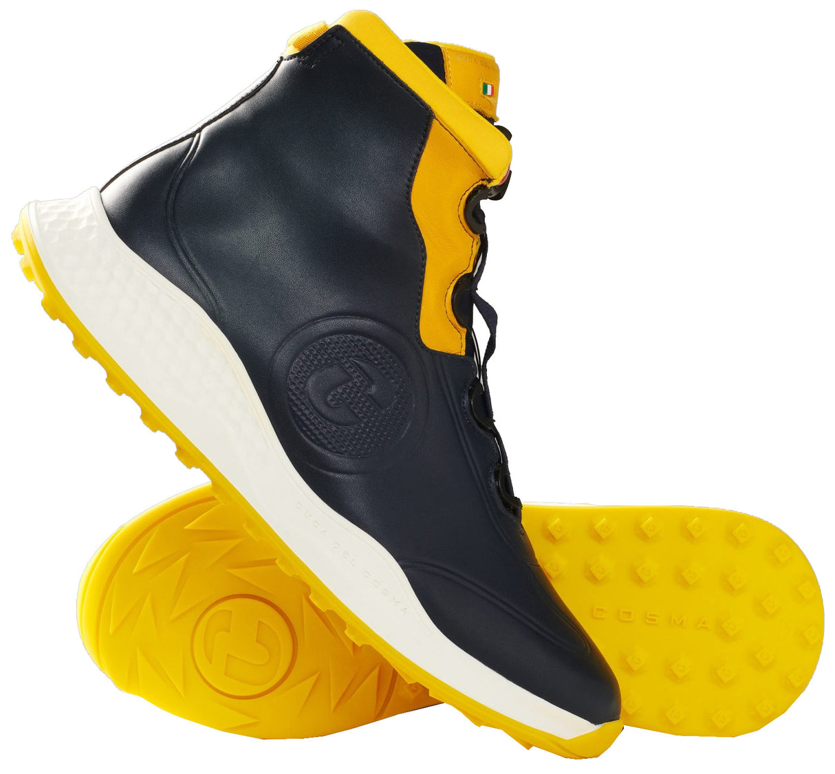 Duca Del Cosma Bologna BOA Premium Spikeless Golf Shoes Winter Boots - Navy - Handmade in 🇵🇹