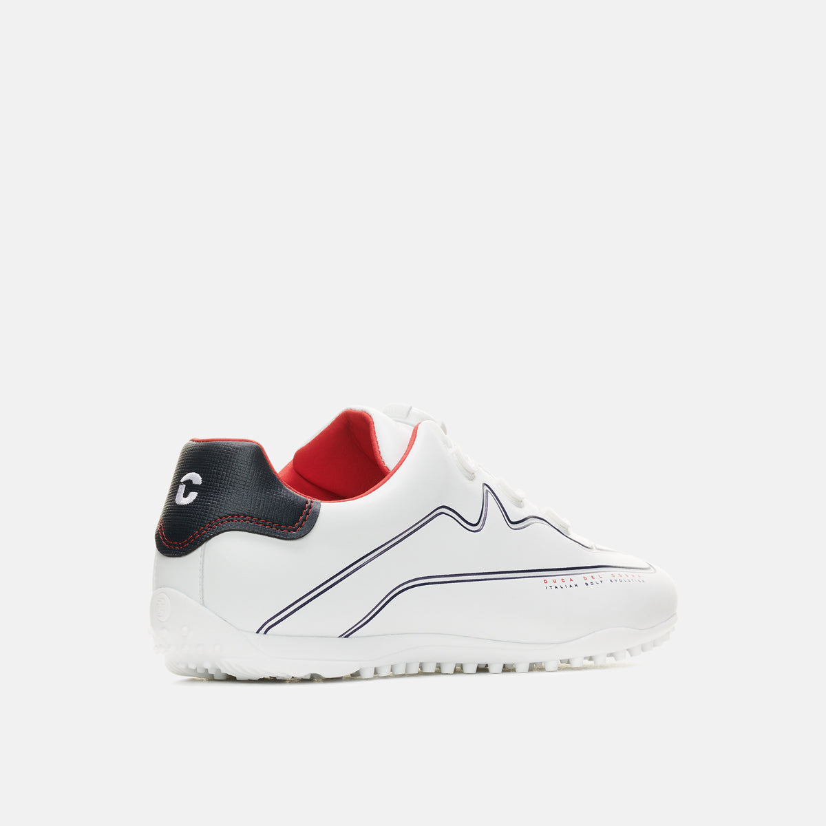 Duca Del Cosma Navarino BOA Premium Spikeless Golf Shoes - White - Handmade in 🇵🇹