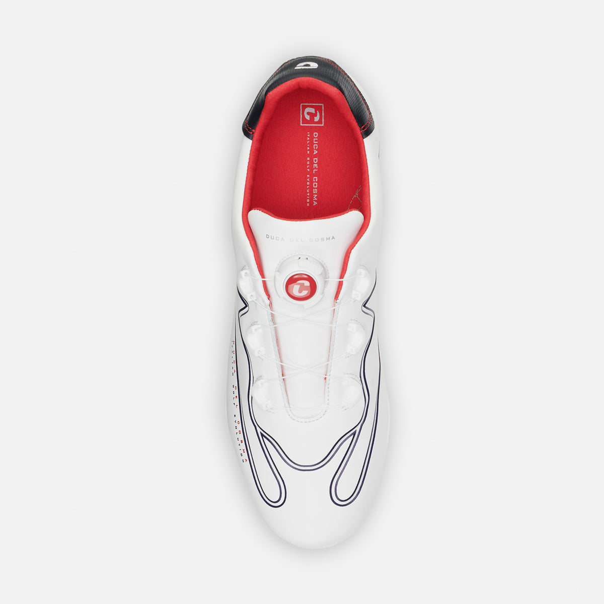 Duca Del Cosma Navarino BOA Premium Spikeless Golf Shoes - White - Handmade in 🇵🇹