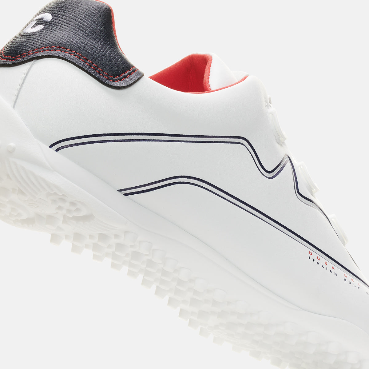Duca Del Cosma Navarino BOA Premium Spikeless Golf Shoes - White - Handmade in 🇵🇹