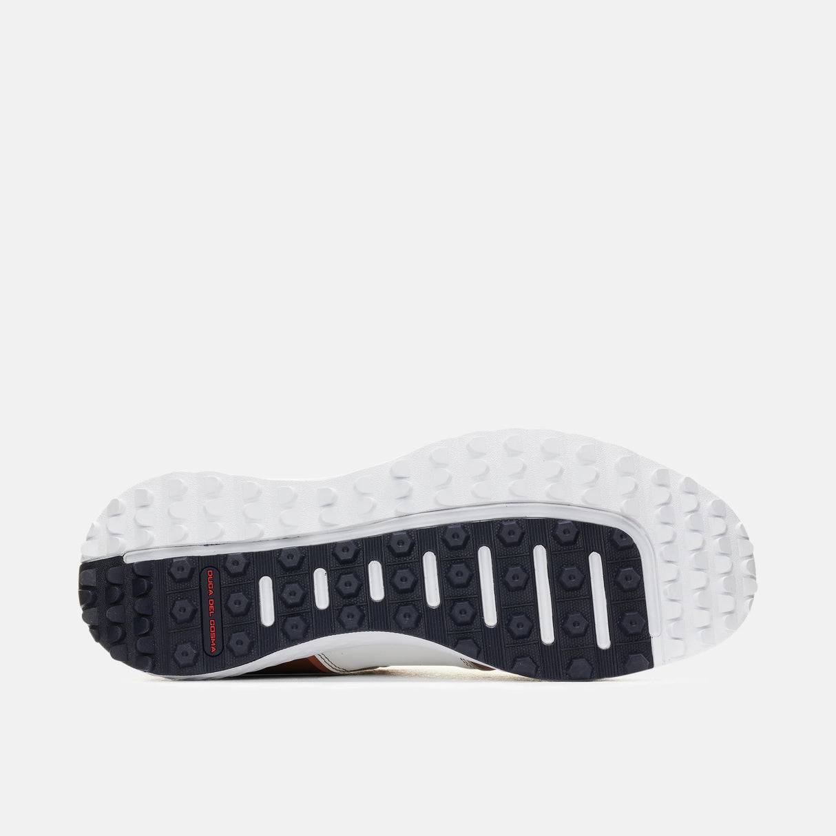 Duca Del Cosma Positano Premium Spikeless Golf Shoes - White / Cognac / Jeans - Handmade in 🇵🇹