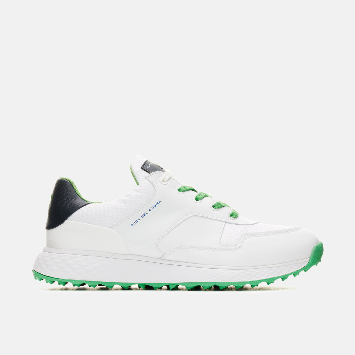 Duca Del Cosma Pagani Premium Spikeless Golf Shoes - White / Navy / Green - Handmade in 🇵🇹
