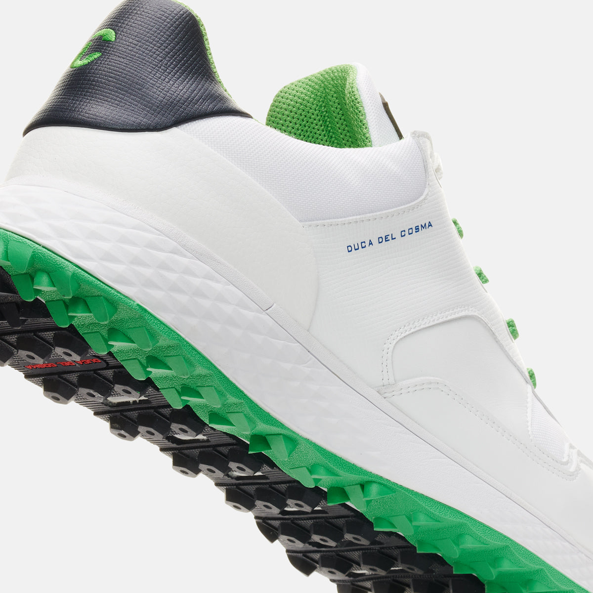 Duca Del Cosma Pagani Premium Spikeless Golf Shoes - White / Navy / Green - Handmade in 🇵🇹
