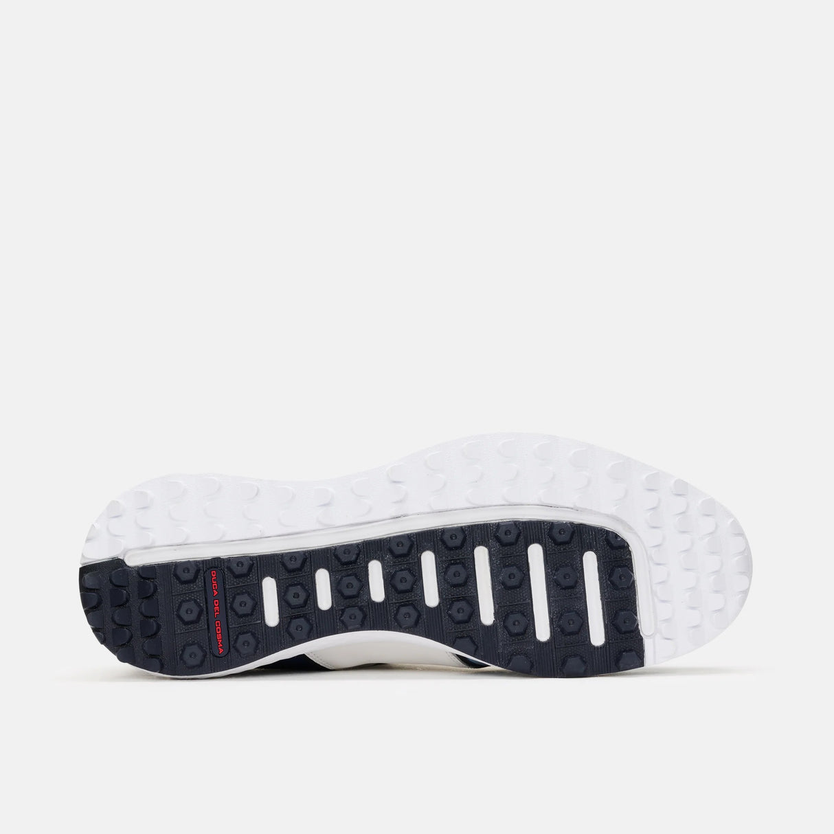Duca Del Cosma Positano Premium Spikeless Golf Shoes - White / Blue / Red - Handmade in 🇵🇹