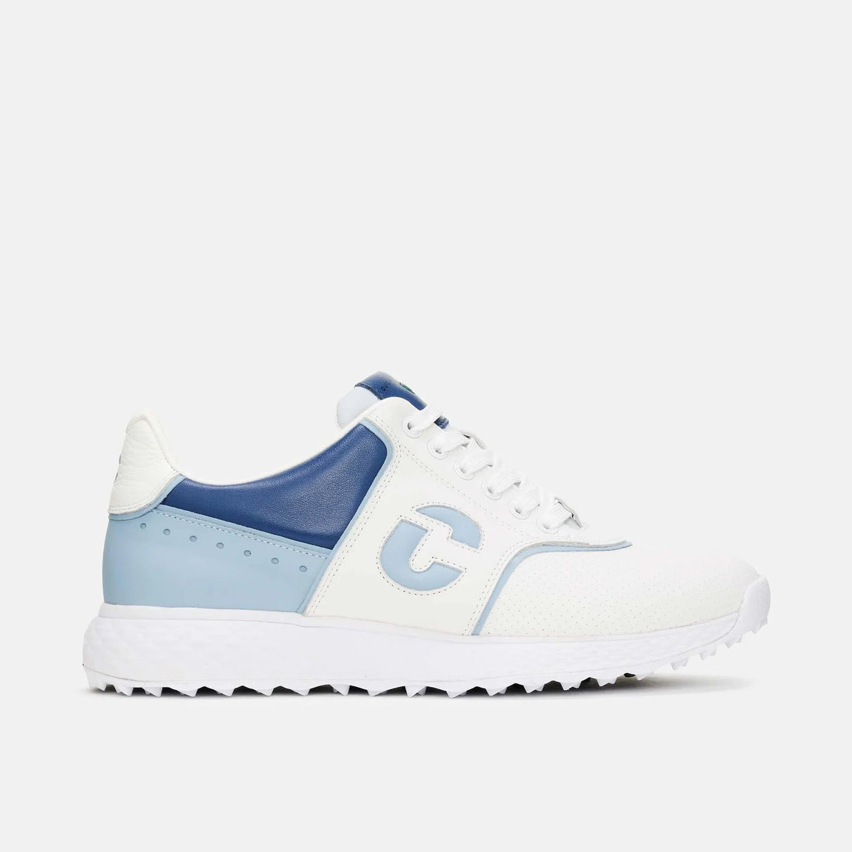 Duca Del Cosma Positano Premium Spikeless Golf Shoes - White / Blue - Handmade in 🇵🇹
