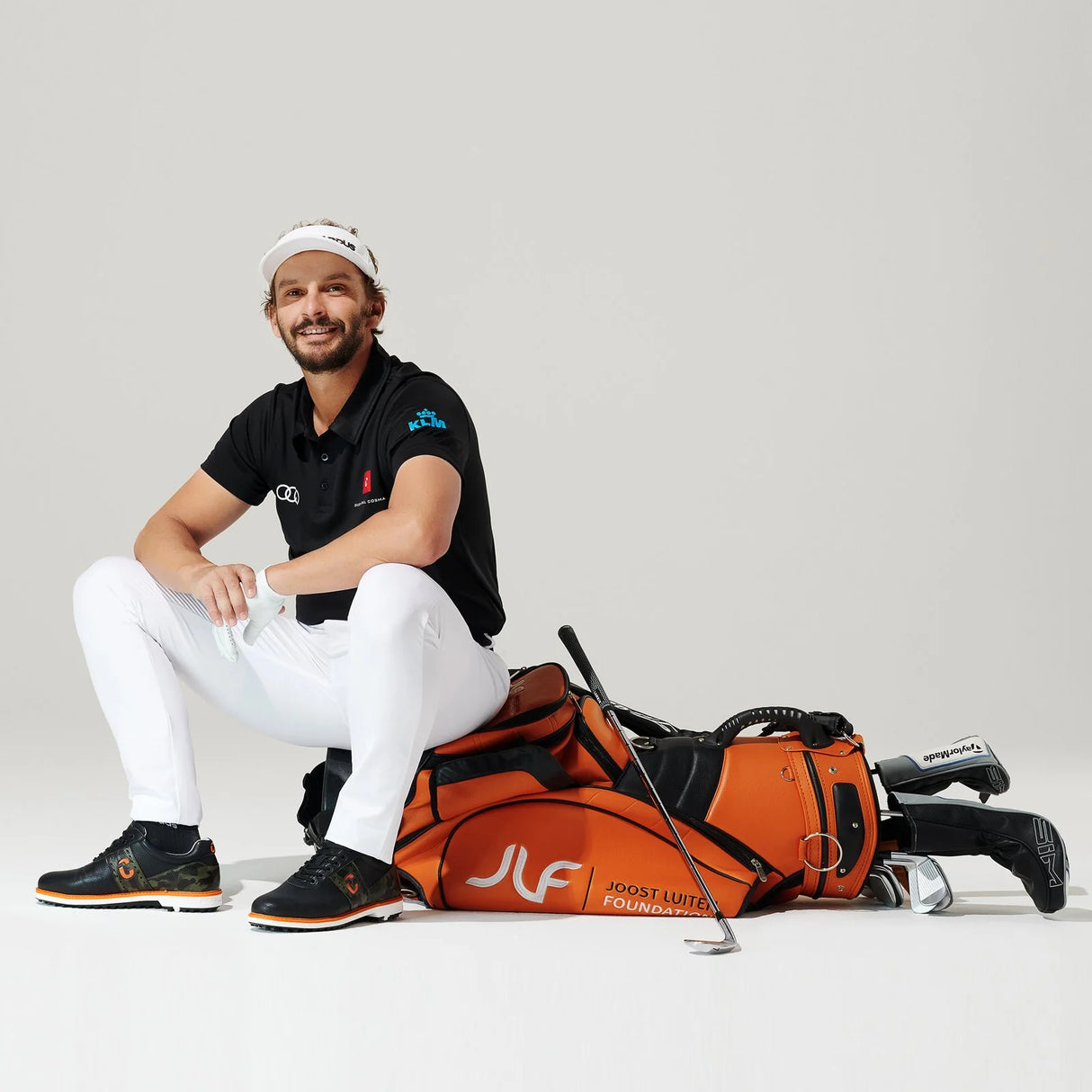 Duca Del Cosma Joost Luiten JL Premium Spikeless Golf Shoes - Black / Camo - Handmade in 🇵🇹