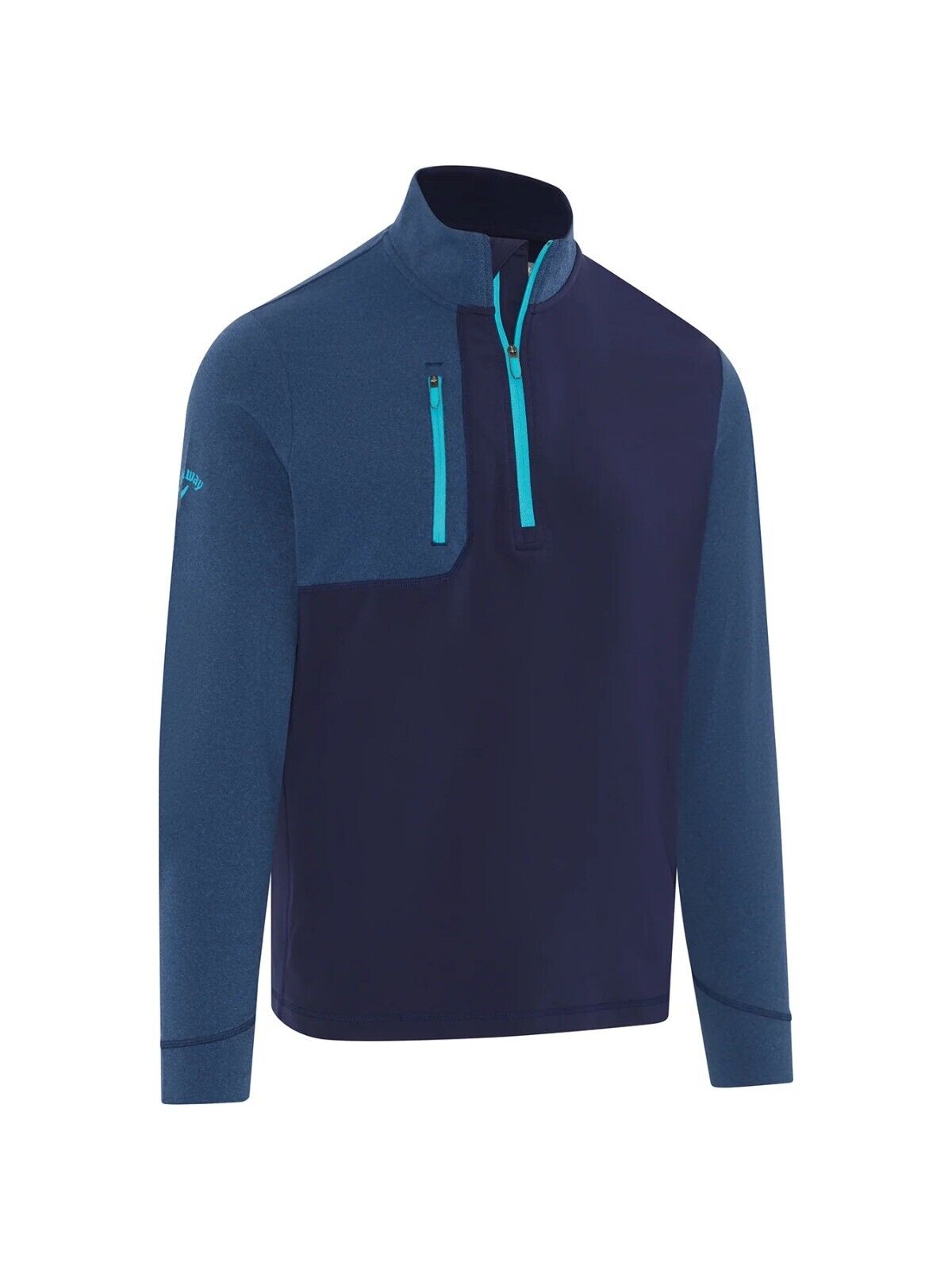 Callaway Golf Aquapel Mixed Media 1/4 Zip Pullover - Navy