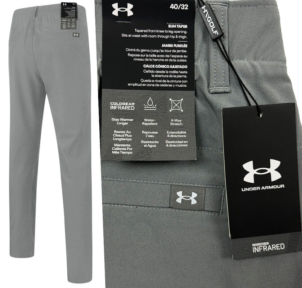 Under Armour CGI Cold Gear Infrared Winter Golf Trousers - Slim Taper - Grey