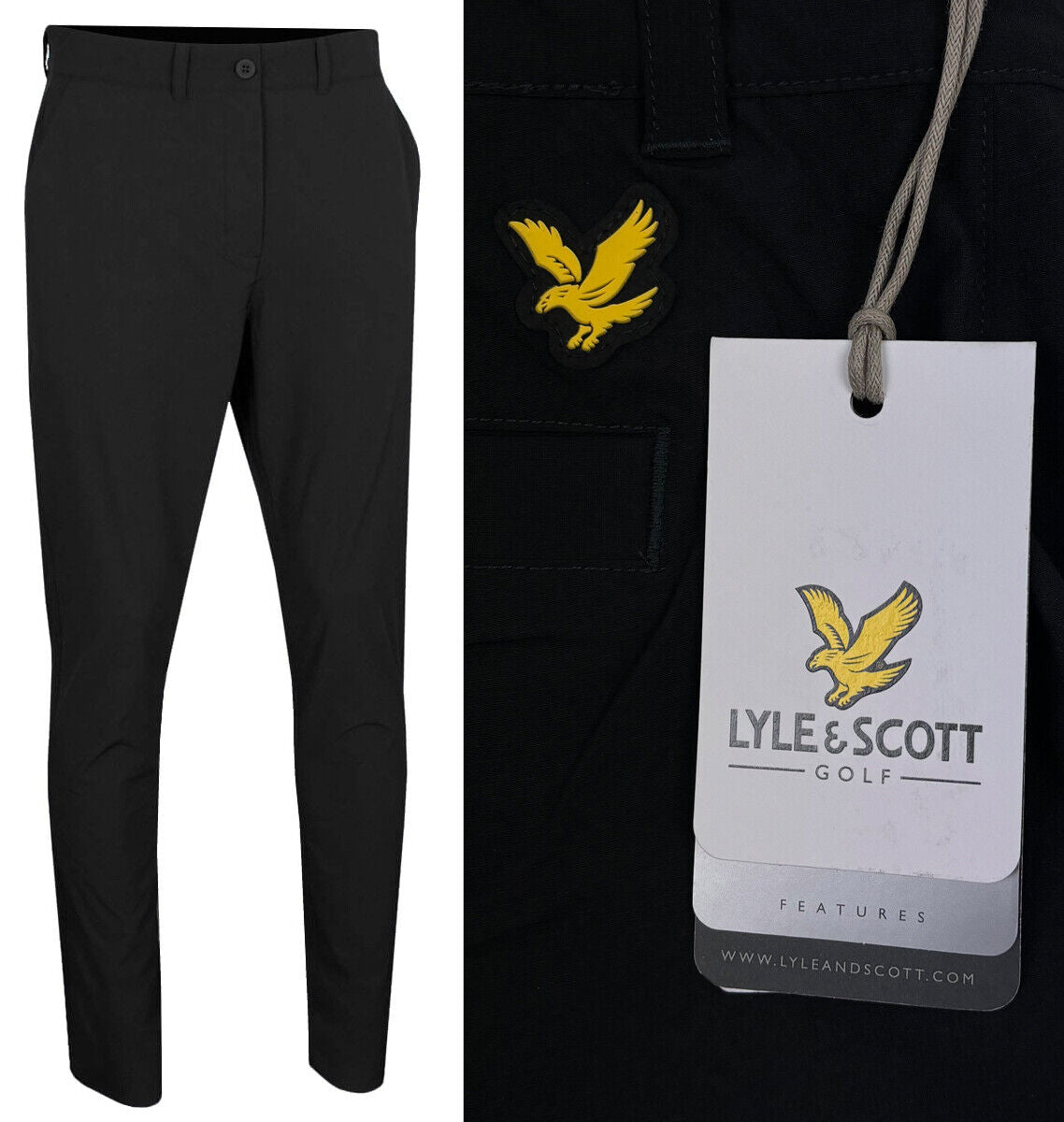 Lyle & Scott Golf Tech Stretch Golf Trousers -Jet Black