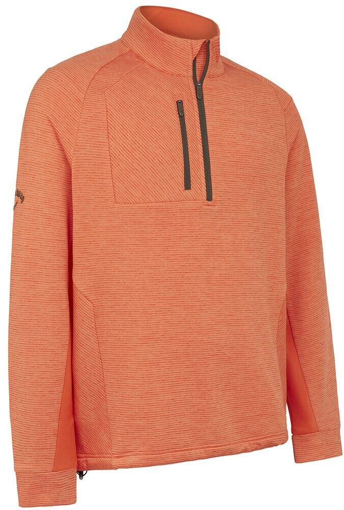 Callaway Golf Heather Stripe 1/4 Zip Thermal Pullover - Tigerlilly