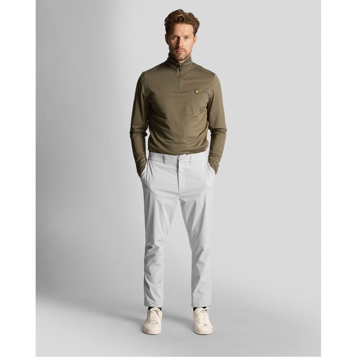 Lyle & Scott Golf Tech Stretch Golf Trousers - Pebble Light Grey
