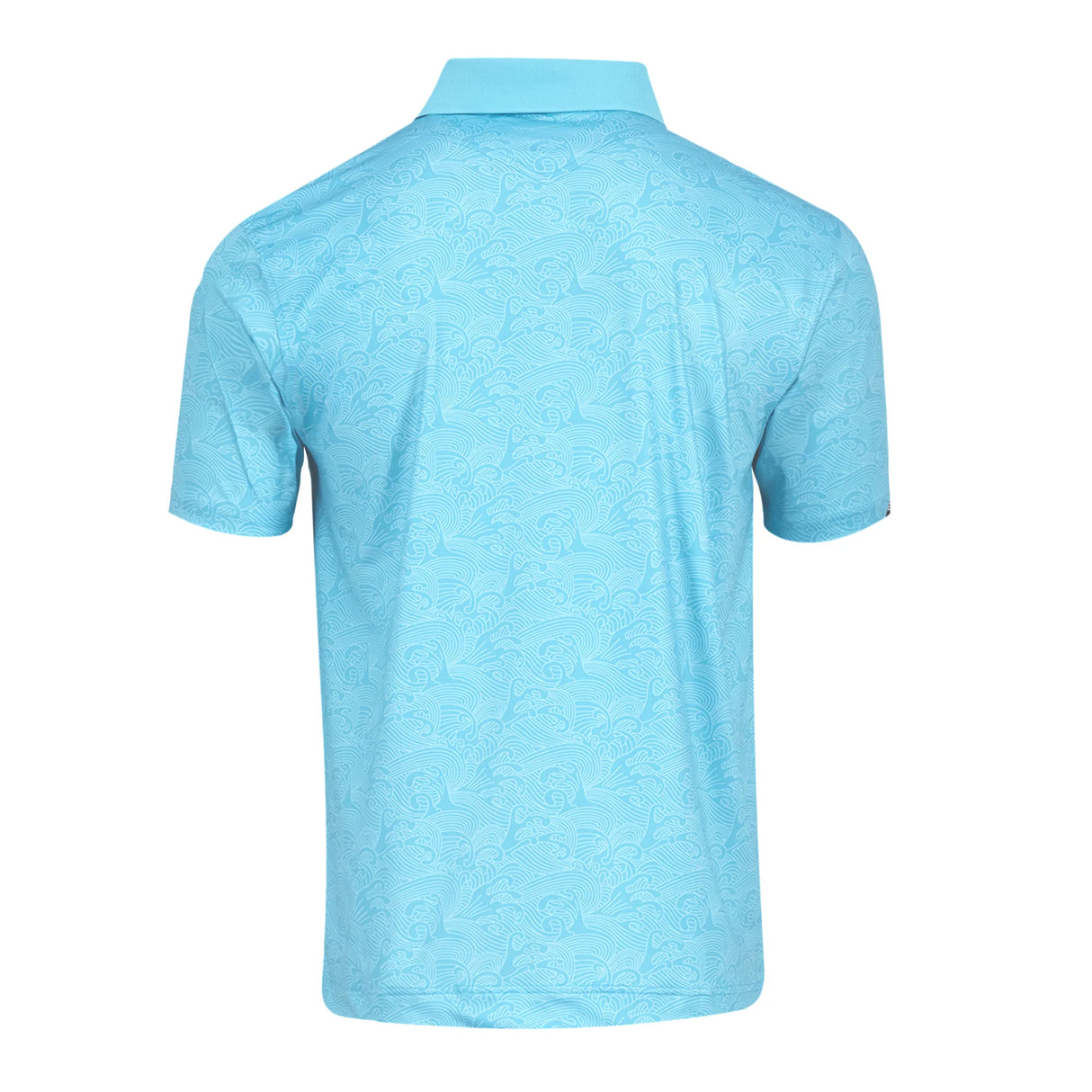 Reflo Adriatic Pattern Golf Polo Shirt - Aqua