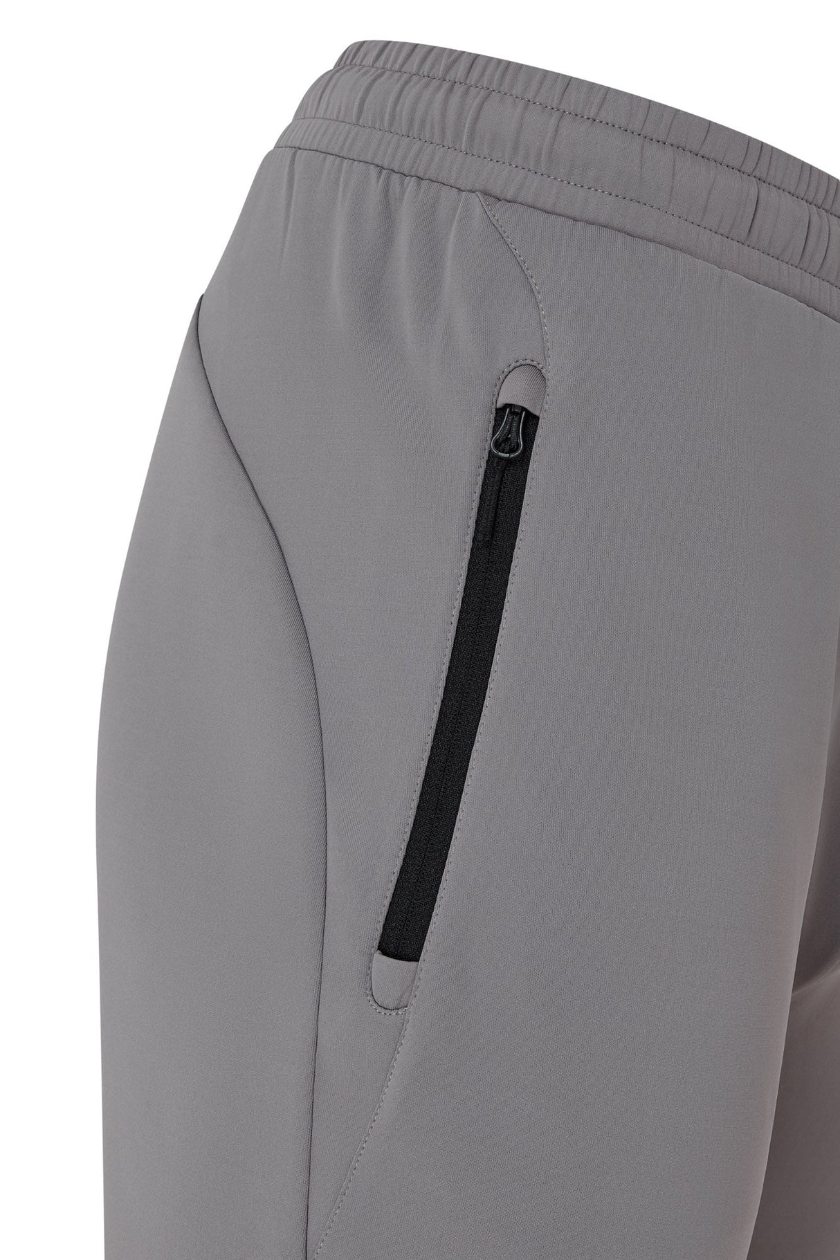 Reflo Aldan Performance Modern Tapered Golf Cuffed Jogger Trousers - Warm Grey