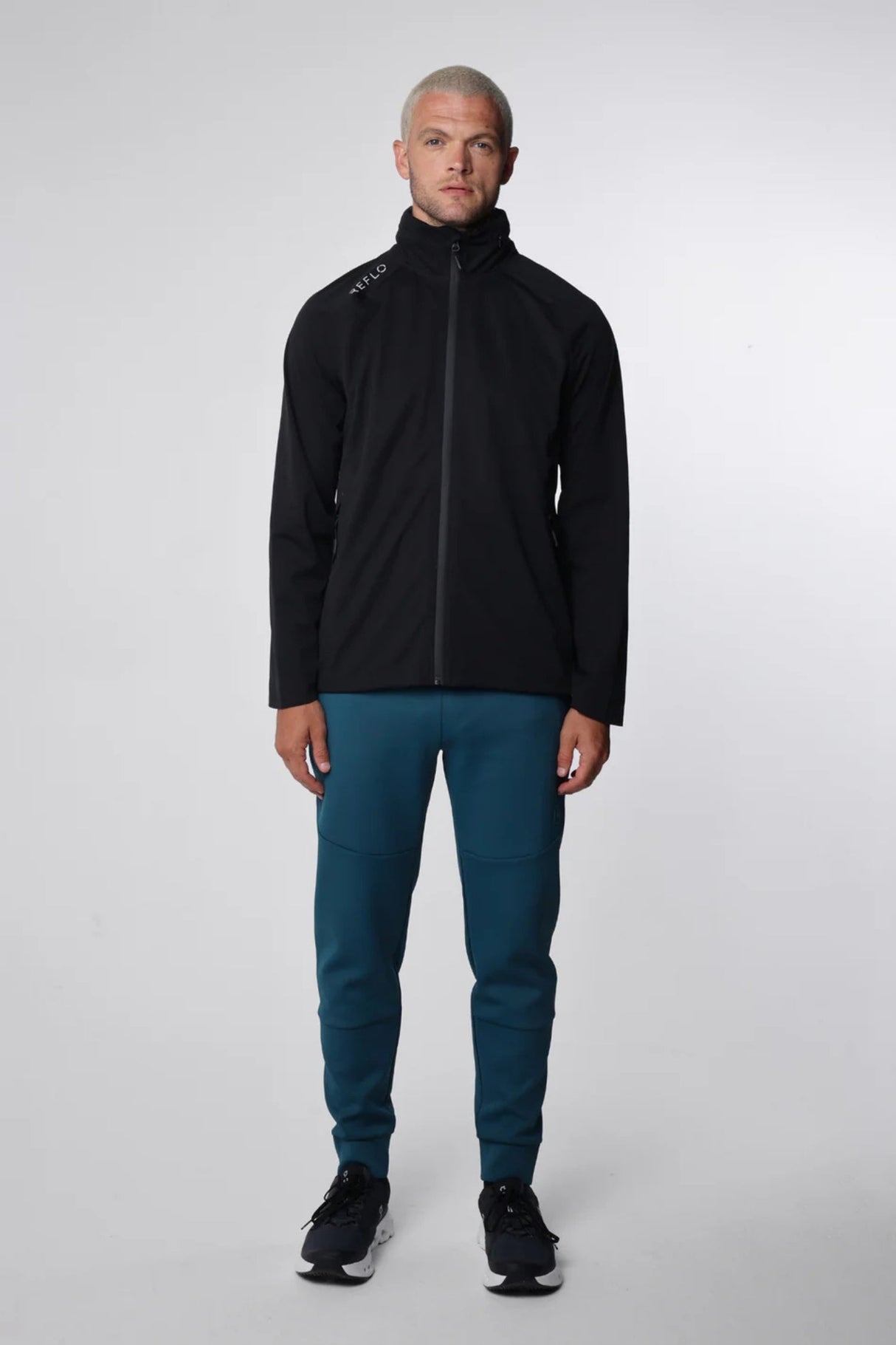 Reflo Aldan Performance Modern Tapered Golf Cuffed Jogger Trousers - Warm Green