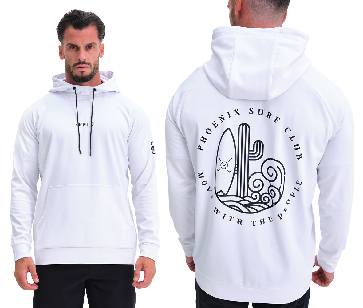 Reflo Alden Recycled Performance Golf Hoodie - Phoenix Open Waste Management Edition - White