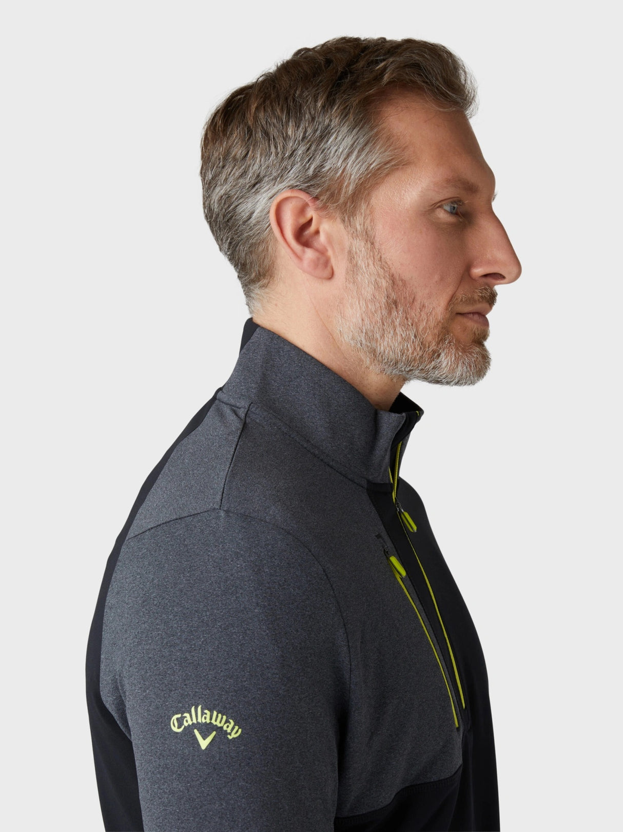Callaway Golf Aquapel Mixed Media 1/4 Zip Pullover - Black