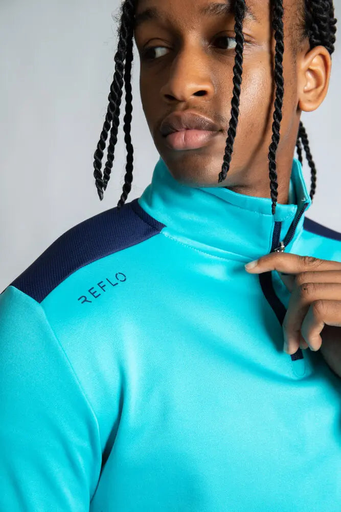 Reflo Barents 1/4 Zip Tech Golf Midlayer - Aqua