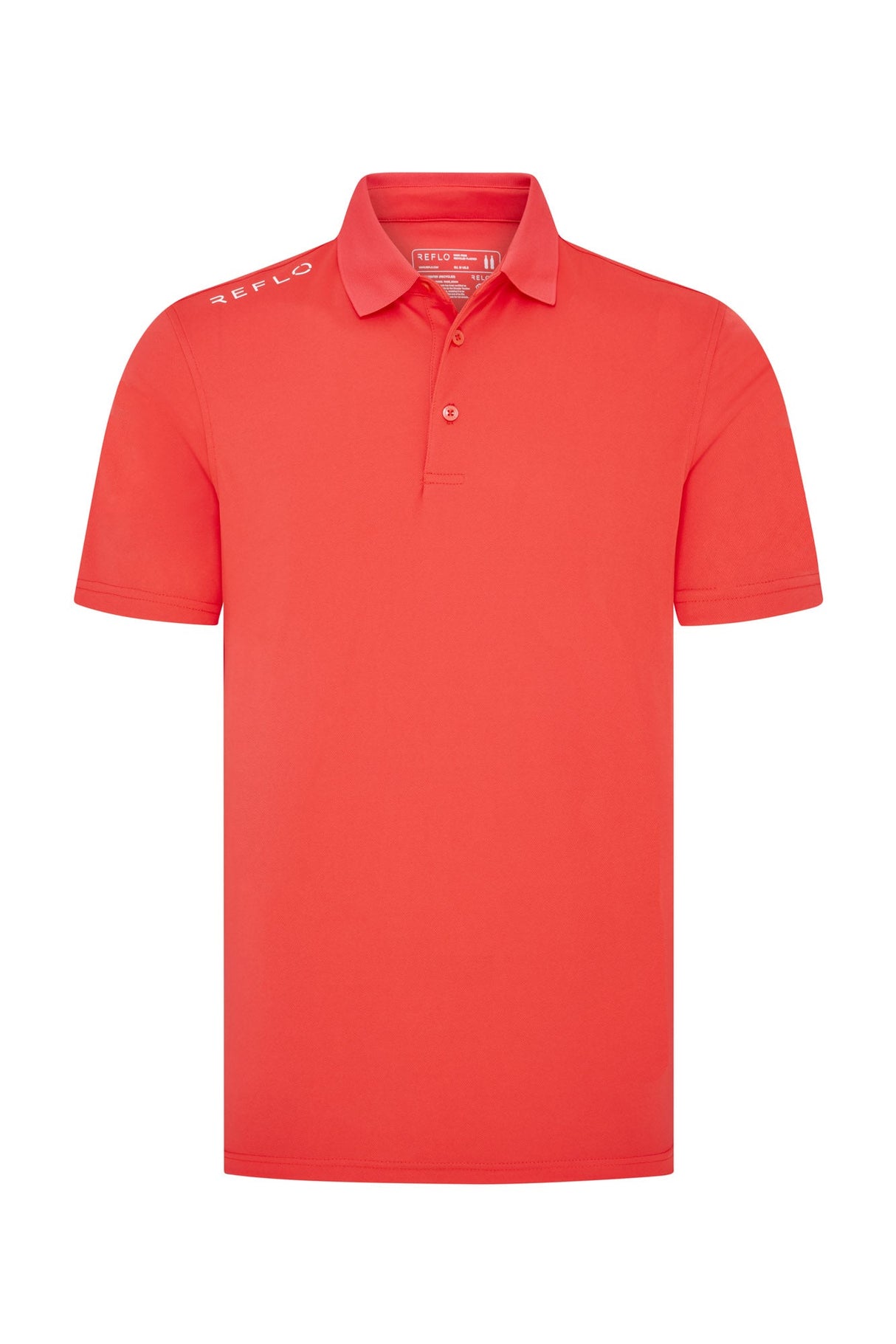 Reflo Bohai Recycled Performance Golf Polo Shirt - Coral Red