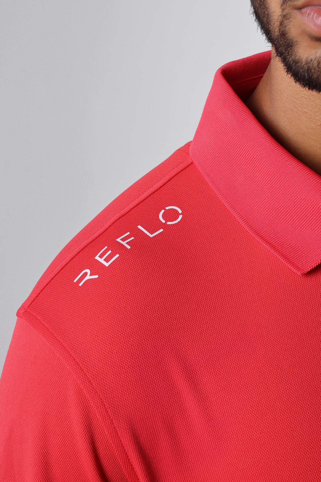 Reflo Bohai Recycled Performance Golf Polo Shirt - Coral Red