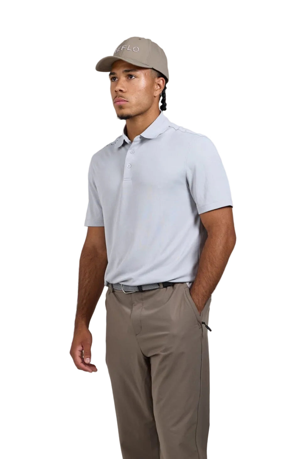 Reflo Bohai Recycled Performance Golf Polo Shirt - Rock Grey