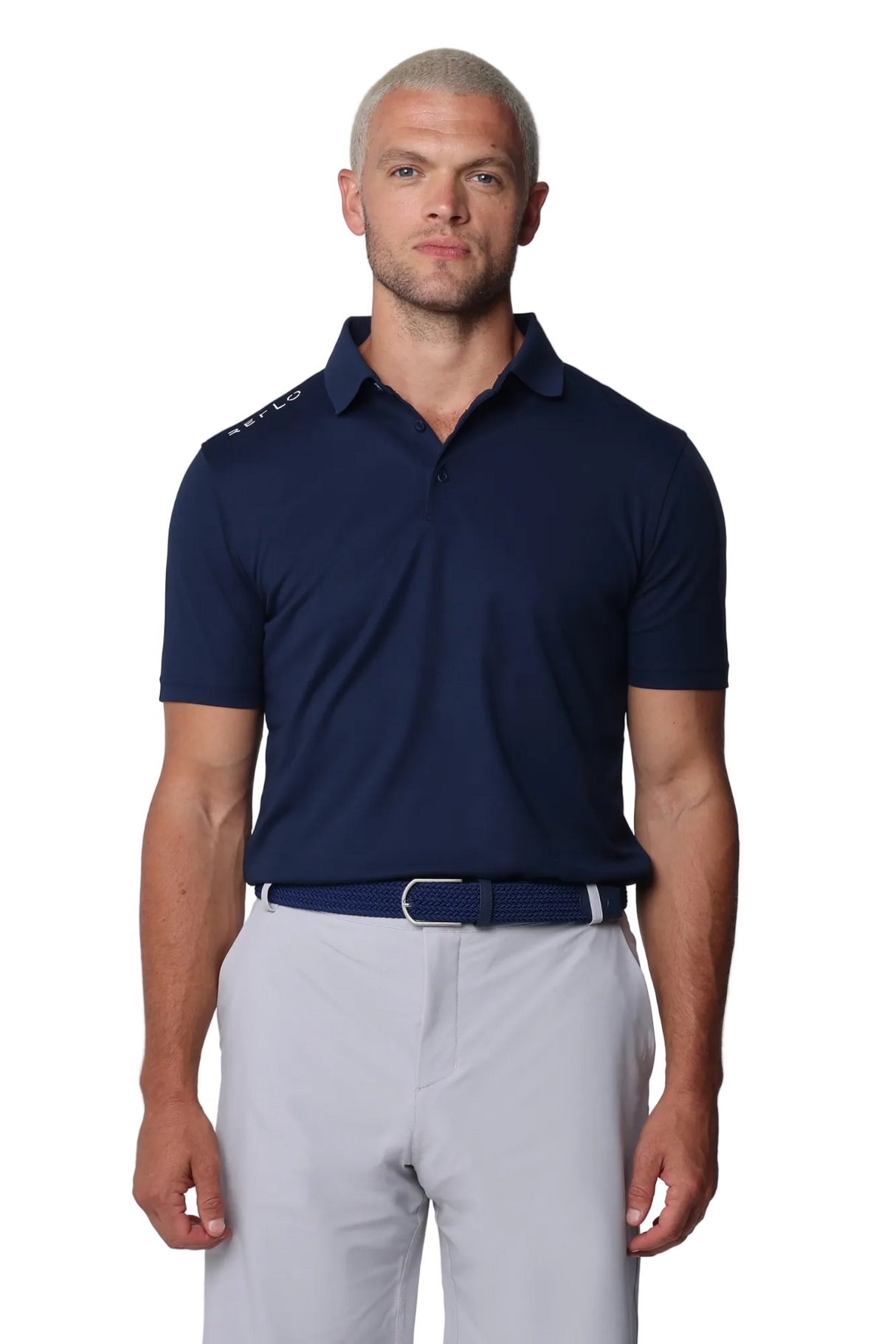 Reflo Bohai Recycled Performance Golf Polo Shirt - True Navy