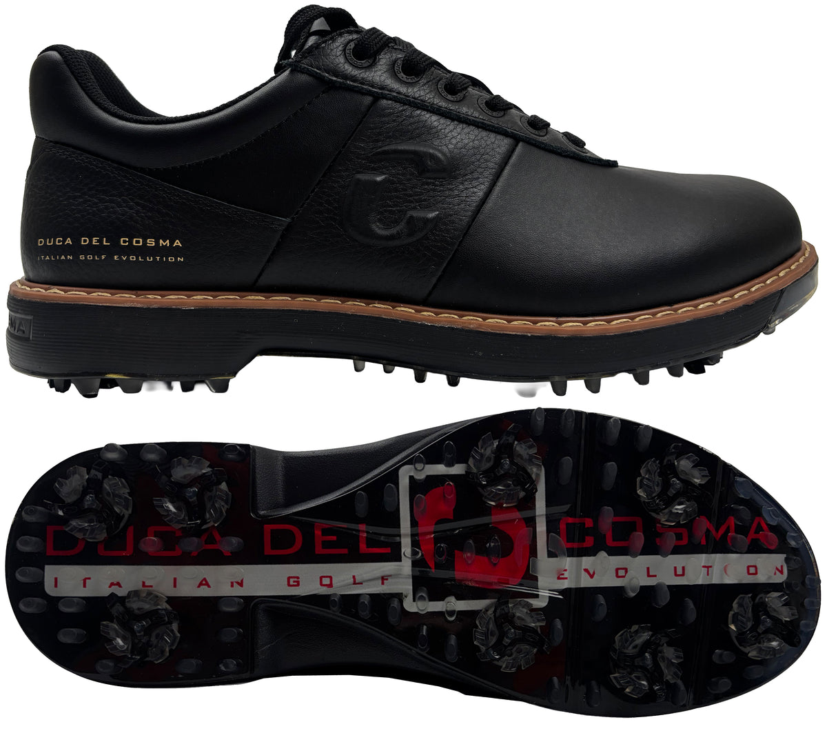 Duca Del Bosco Spiked Golf Shoes - SAMPLE - Black