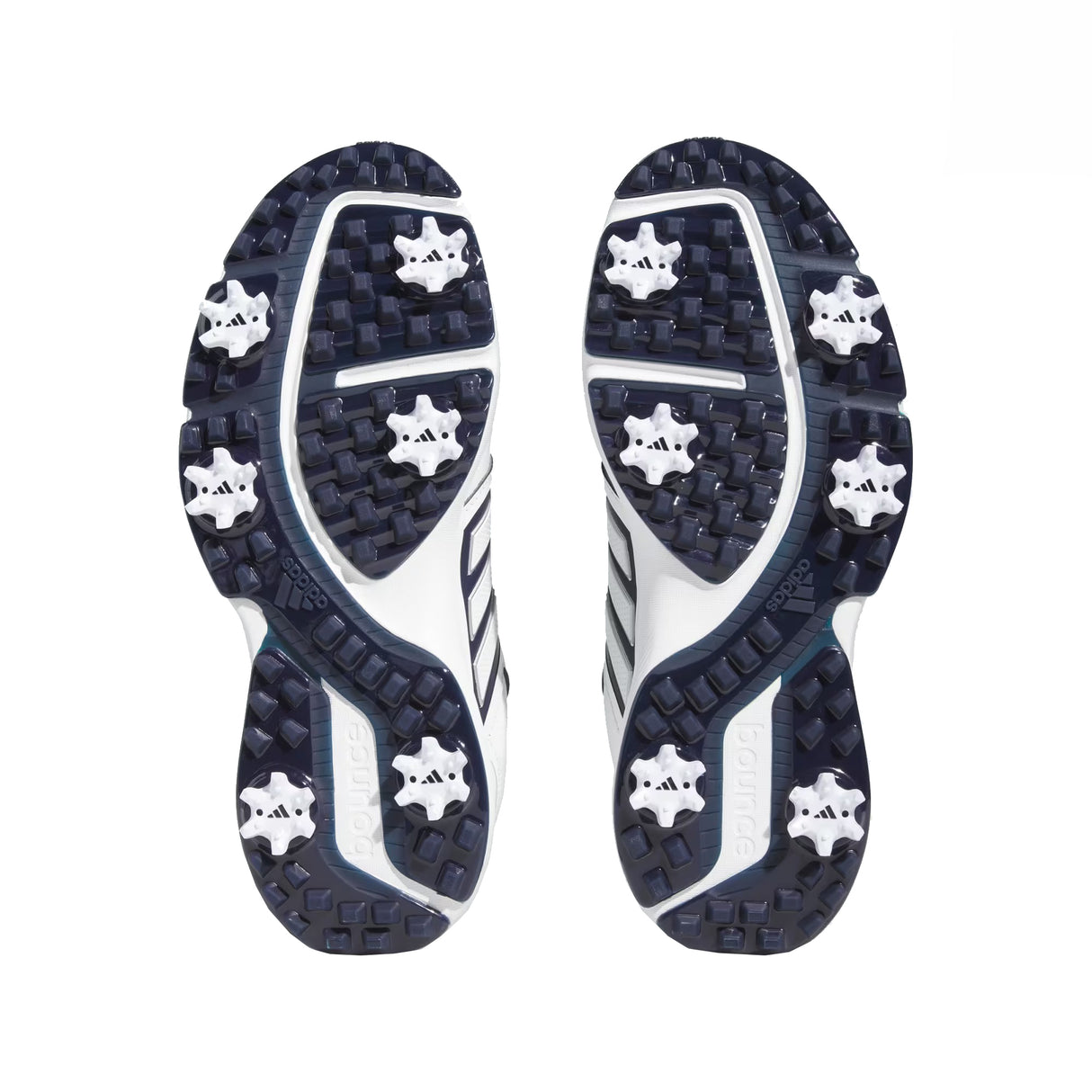 Adidas Bounce 3.0 Golf Shoes - Wide Fit - White / Navy