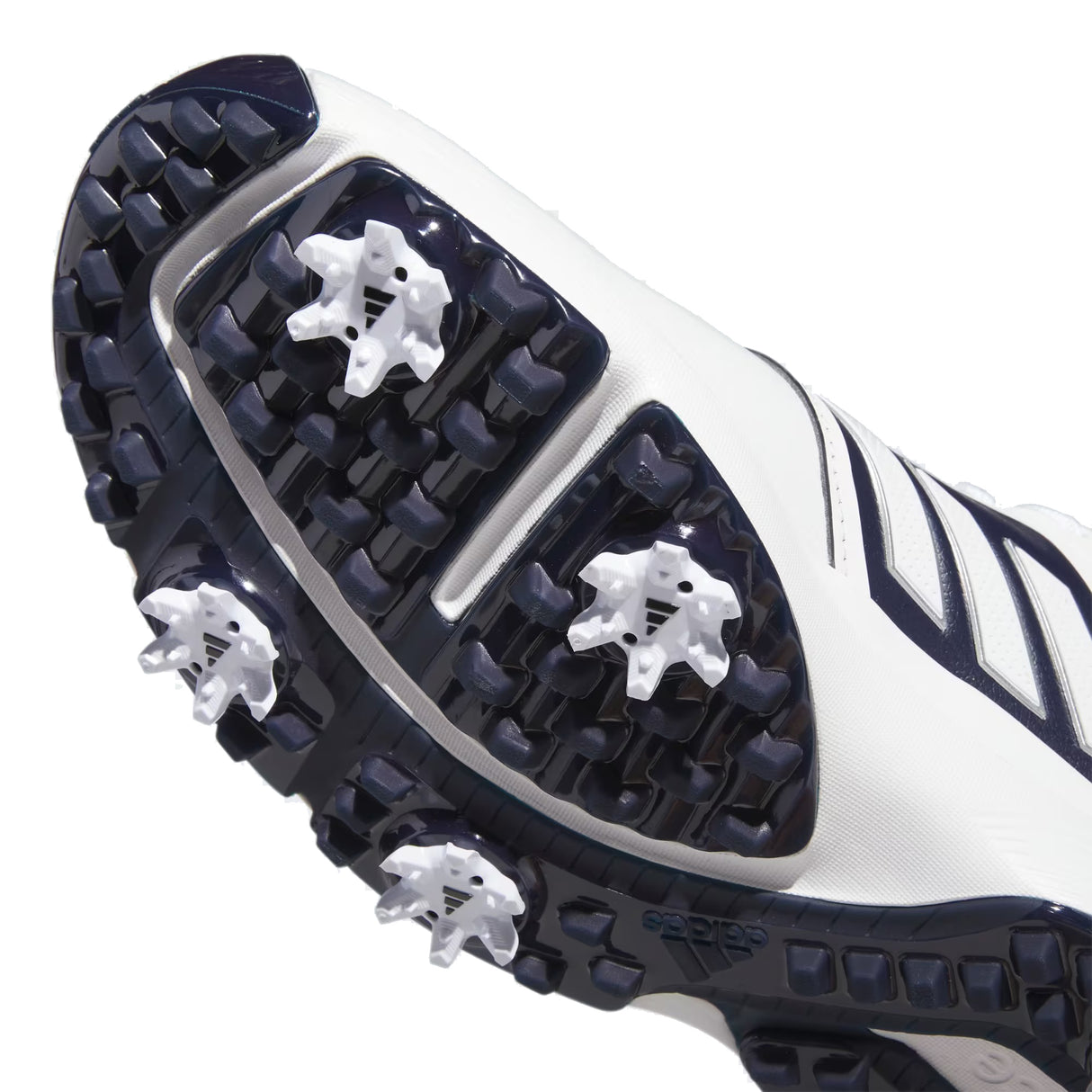Adidas Bounce 3.0 Golf Shoes - Wide Fit - White / Navy