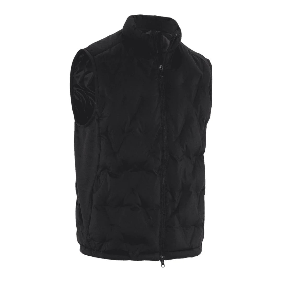 Callaway Chev Quilted Swing Tech Full Zip Golf Vest - Black