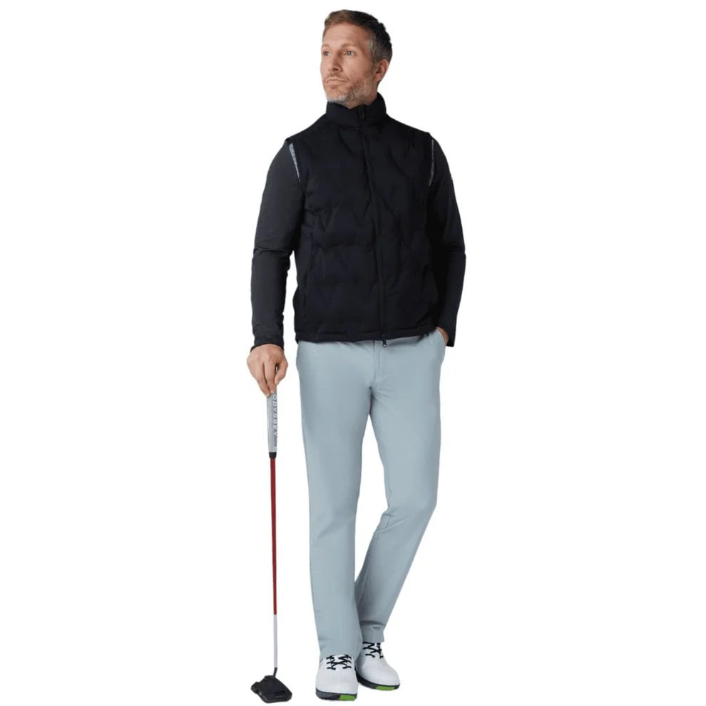 Callaway Chev Quilted Swing Tech Full Zip Golf Vest - Black