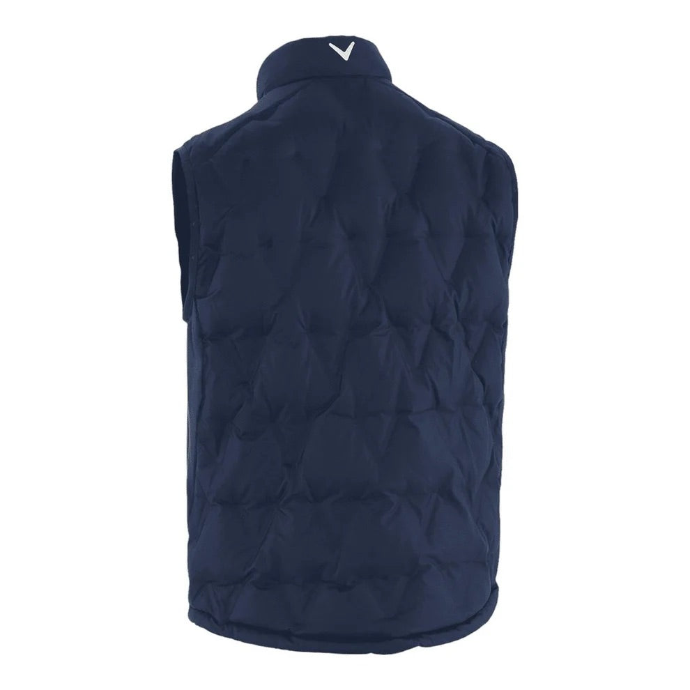 Callaway Chev Quilted Swing Tech Full Zip Golf Vest - Navy