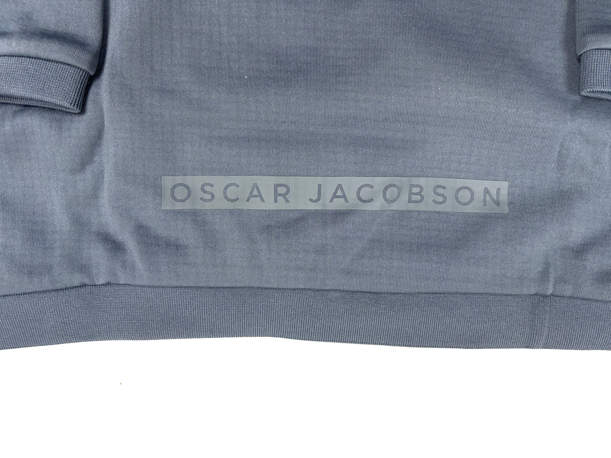 Oscar Jacobson Longton 1/4 Zip Waffle Tech Fleece Pullover - China Blue
