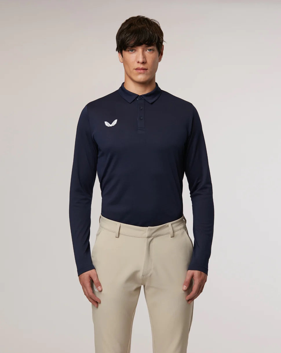 Castore Performance Golf Polo Shirt - Long Sleeve - Recycled Polyester