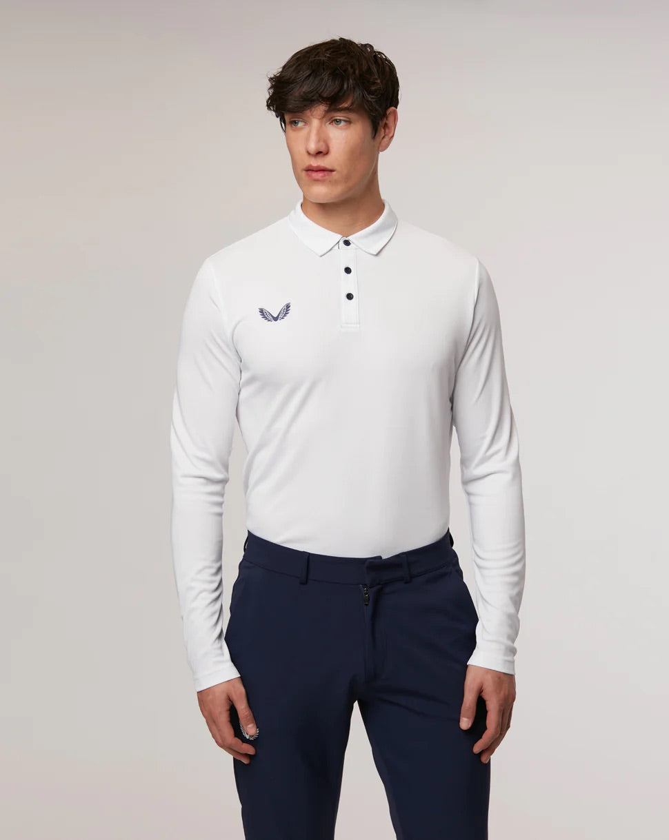 Castore Performance Golf Polo Shirt - Long Sleeve - Recycled Polyester