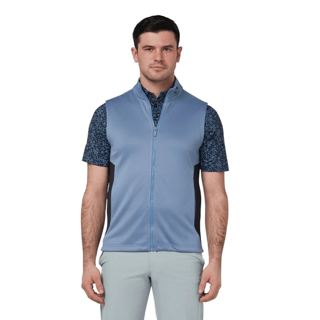 Callaway Golf Chev Textured High Guage Vest Full Zip - Infinity Blue