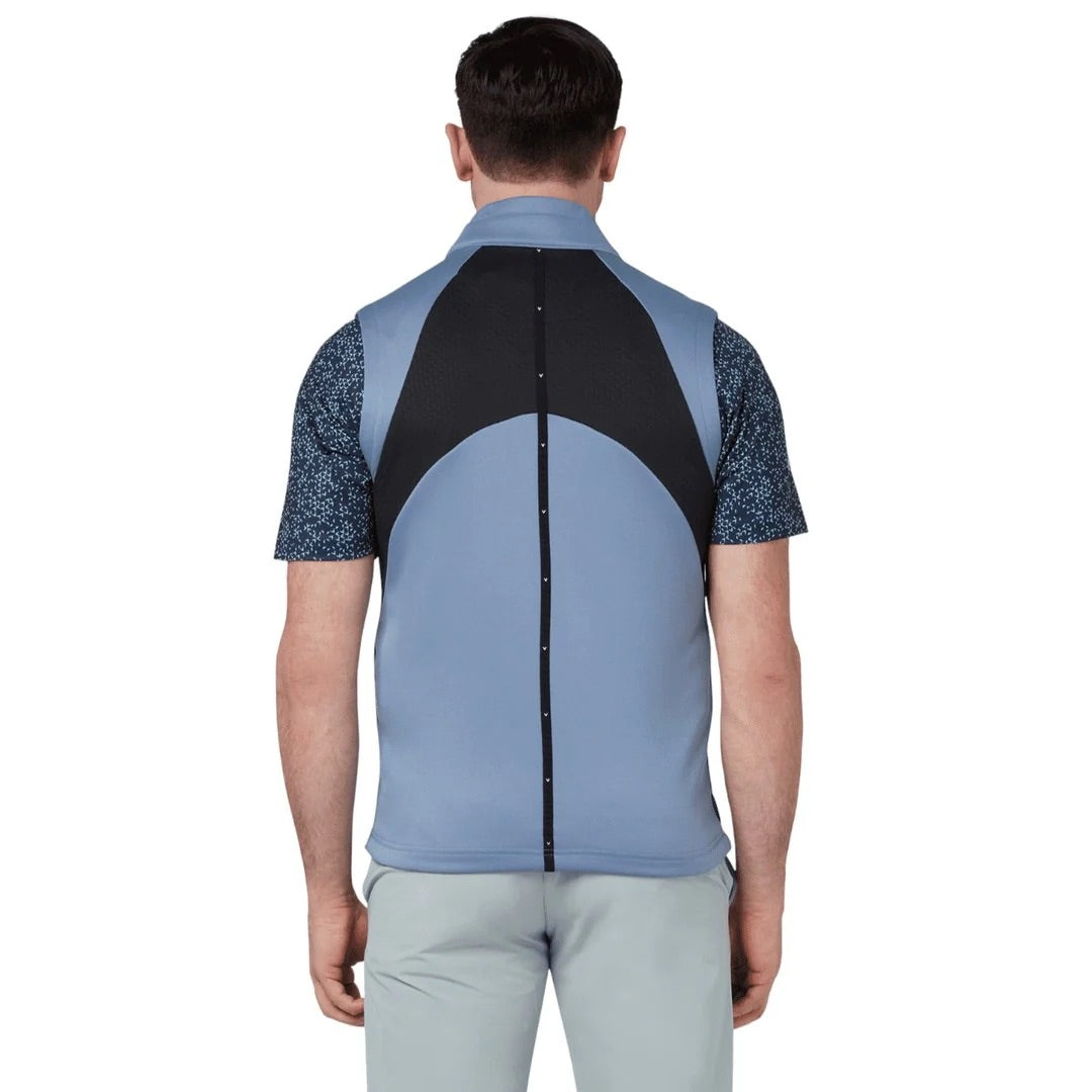 Callaway Golf Chev Textured High Guage Vest Full Zip - Infinity Blue