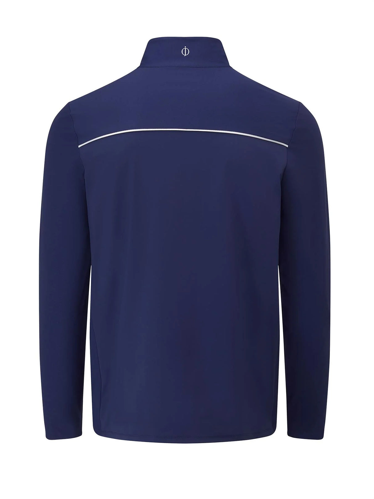 Oscar Jacobson Camber Tech Golf 1/4 Zip Pullover Mid Layer - Navy