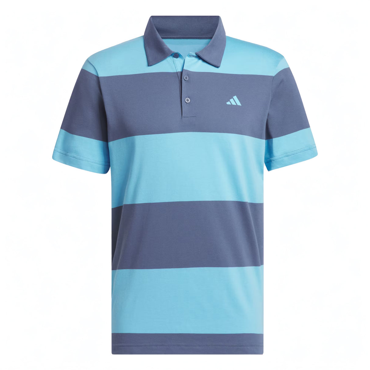 Adidas Golf Wide Stripe Polo Shirt - Blue