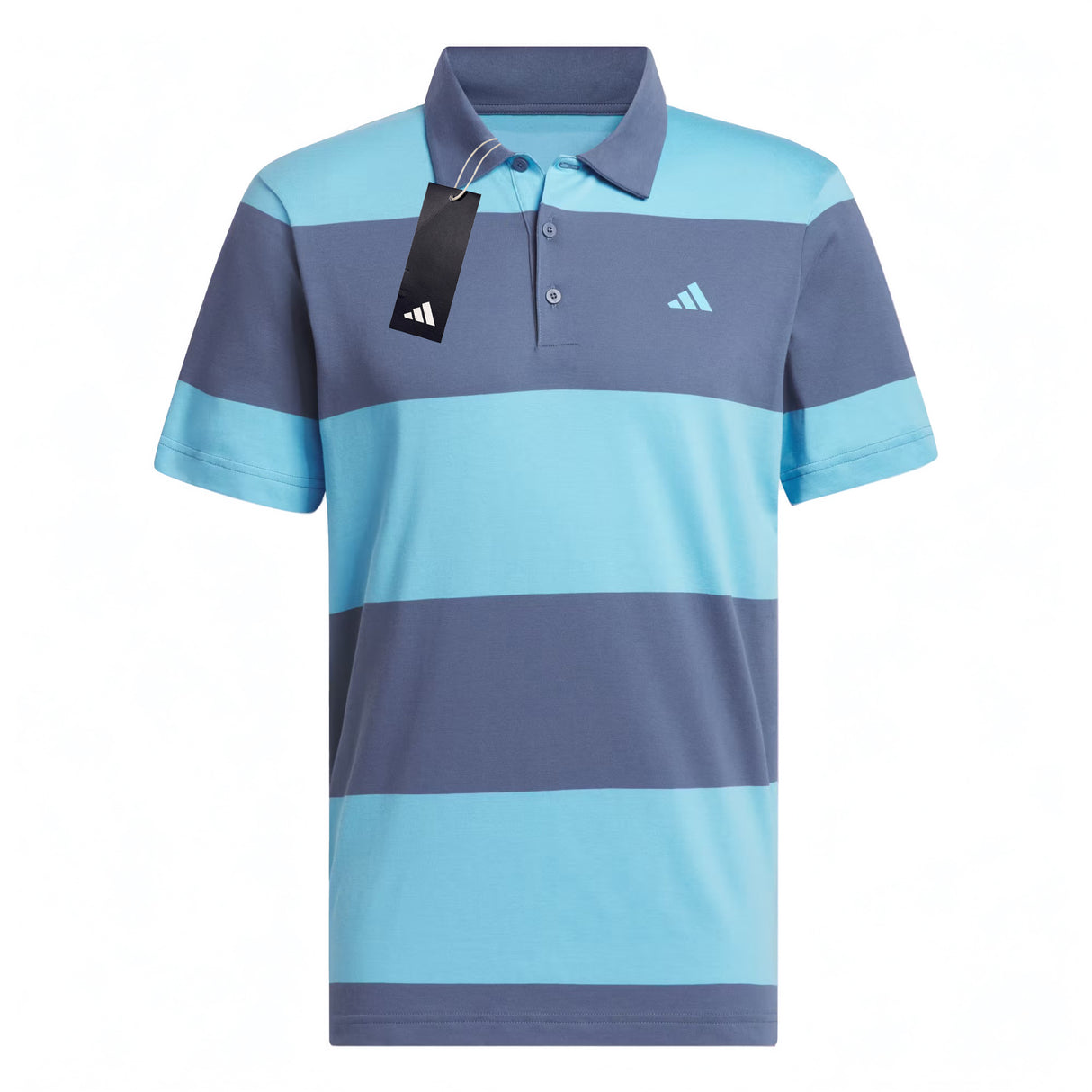 Adidas Golf Wide Stripe Polo Shirt - Blue