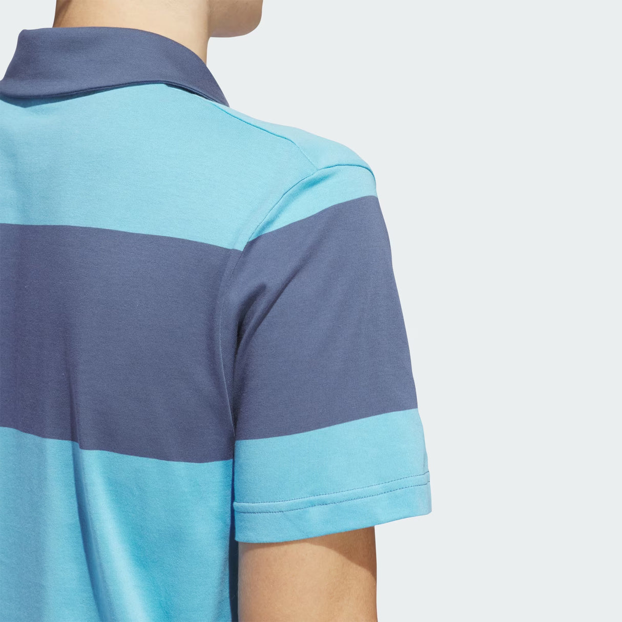 Adidas Golf Wide Stripe Polo Shirt - Blue