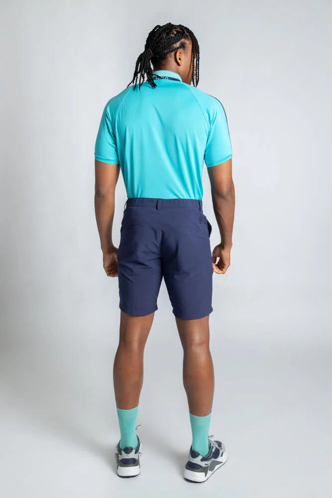 Reflo Corinth Textured Golf Polo Shirt - Aqua