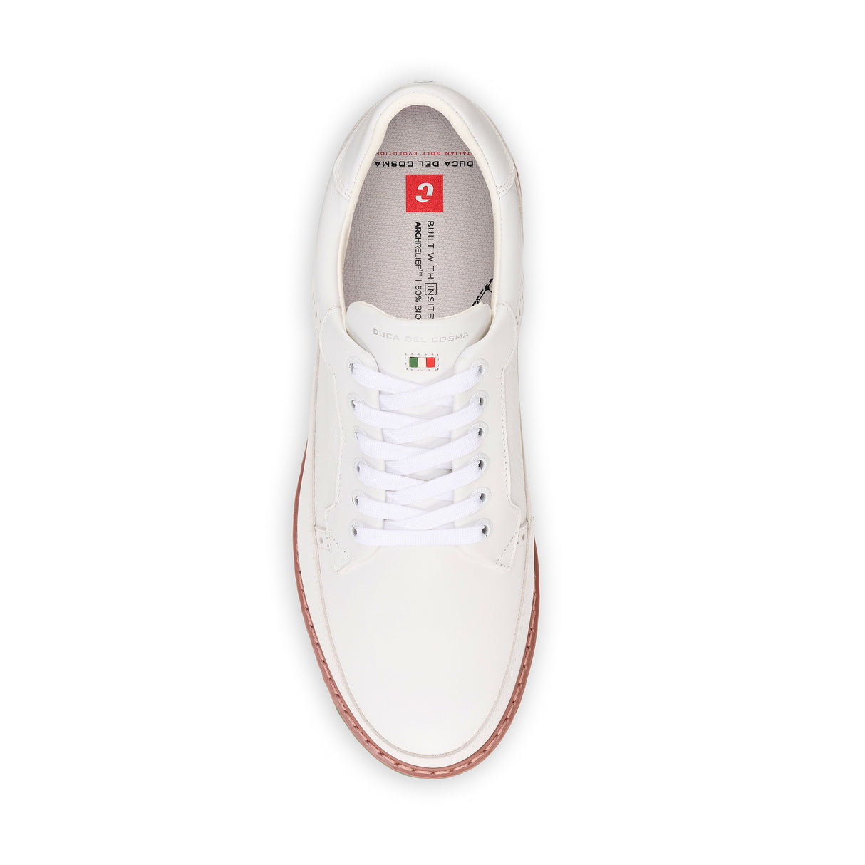 Duca Del Cosma Davinci Leggero Premium Spikeless Golf Shoes - White - Handmade in 🇵🇹