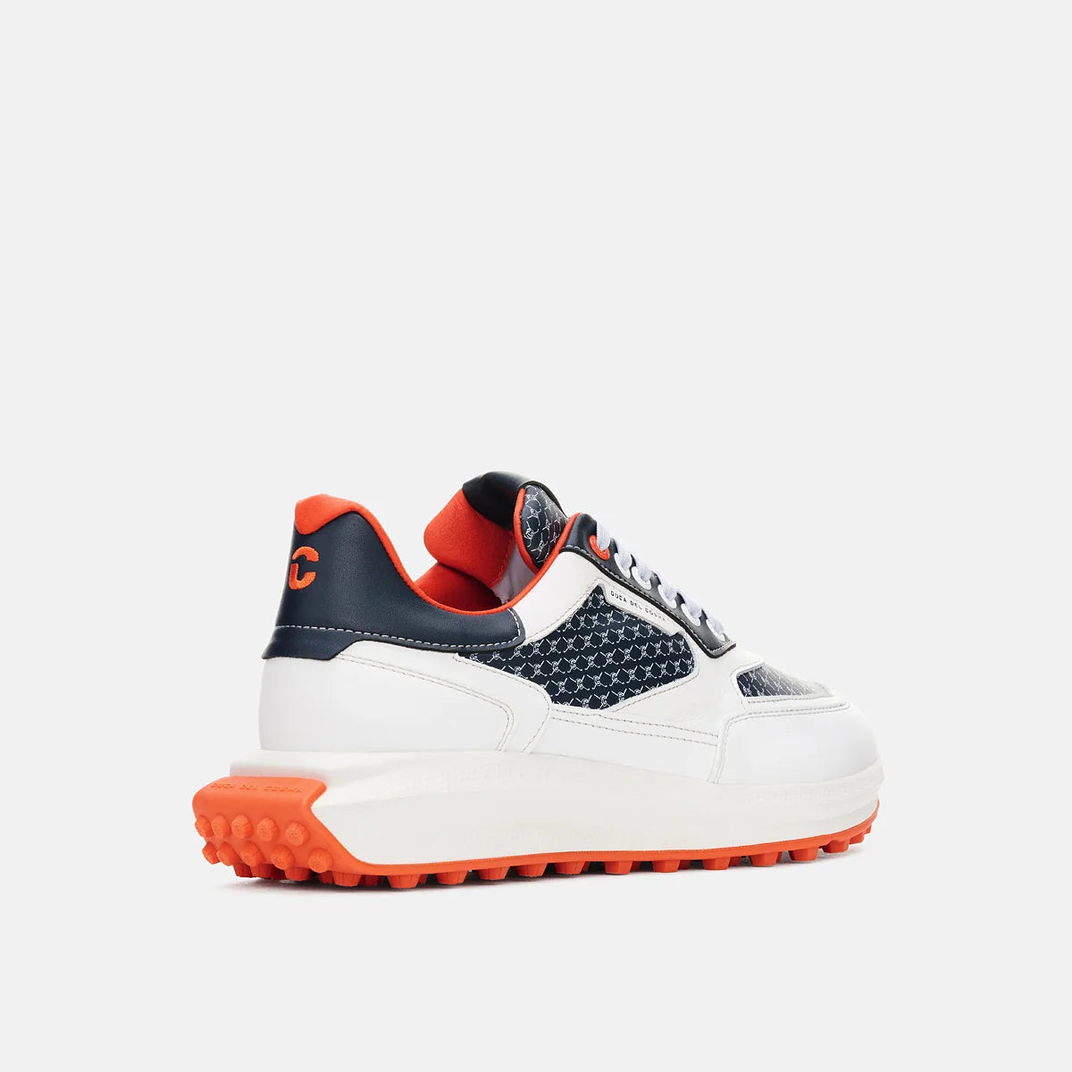 Duca Del Cosma Davanti 2 Spikeless Golf Shoes - SAMPLE - White / Navy / Orange