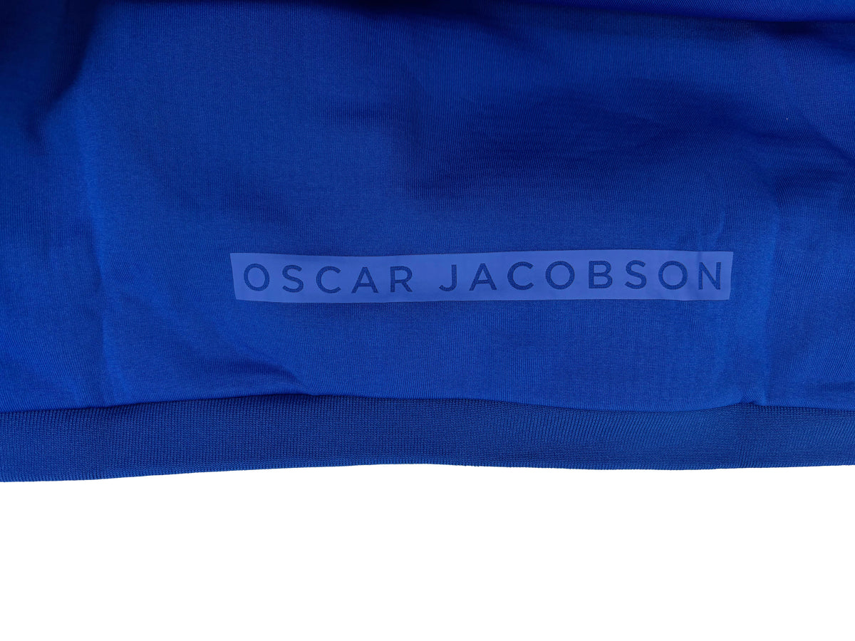 Oscar Jacobson Longton 1/4 Zip Waffle Tech Fleece Pullover - Electric Blue